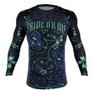 PRIDE OR DIE survival Long sleeve RASHGUARD - BLACK